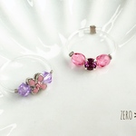 お花のトゥリング(パープルピンクセット)＊サイズ4.5cm