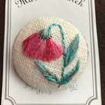 花刺繍 ブローチ