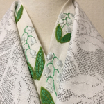 麻100%   すずらん刺繍半襟