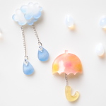 ✿ 雨の日を楽しく雨降りピアス ✿  