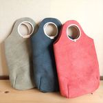 【縦長】床革【丸】レザートートバッグ【A4ｻｲｽﾞ】床ヌメ革【受注生産】