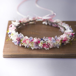 ピンクパープル紫陽花のナチュラル花冠 オーダー受付