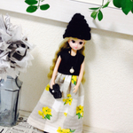 お花のワンピトータルコーデ 22㎝ドール服