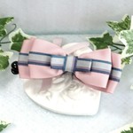 【送料込み】torte❇France  linen  ribbon (pink)バナナクリップ  