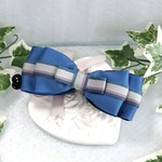 【送料込み】torte❇France  linen  ribbon (blue)バナナクリップ  