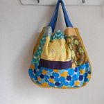 送料無料♪大きめ肩掛けBAG♪北欧風パッチちくちく