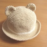【ｉ様ご予約品】コットンのくま耳ハット　S　