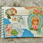 世界でひとつのコラージュメモ帳＊青い花＊