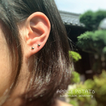 3つセット☆ 小さなシンプルスタッズノンホールピアス  / ピアス シルバー