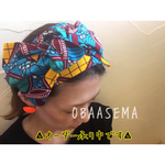 再販‼︎▲アフリカ布×リボンターバン▲