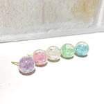 5️⃣pretty pastel【ホワイト】ガラスドーム ピアス..*.