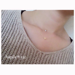 小さなハートとビジュー*.+ﾟ 2連 ネックレス