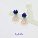 【New!】[14kgf] Swalovski Pearl <'Color' dark lapis × pearlscent white >
