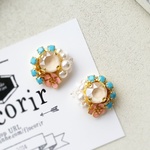 <new> 忘れな草のビジューピアス/イヤリング