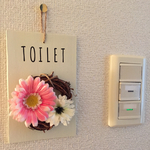 【送料無料】おしゃれなルームプレート トイレTW-①