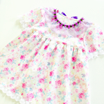  ☆Handmade☆Ruban mou☆ ♪花柄☆ワンピース♪ 90cm