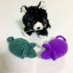 猫のおもちゃ　＊ねず公 - 緑色&紫色＊　２個セット