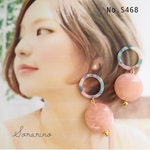 No.S468 シャーベットカラー♡⃛べっ甲ピアス