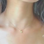 18Kcoating Initial Heart Necklace