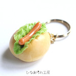 送料無料 ホットドッグのキーホルダー