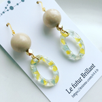 botanical hoop pierce or earring