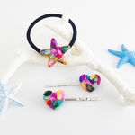 ☆送料無料☆さざれ石のカラフルヘアゴム&ヘアピンセット