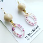 botanical hoop pierce or earring