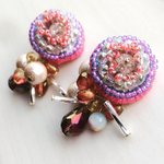 派手カワ♡ビーズ刺繍イヤリング