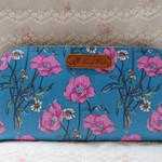 ポワレ　ブルー　ハンドメイド 長財布 リバティ