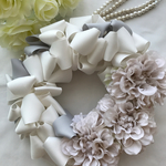 人気商品♡【再販】リボンリース♡アーティシャルフラワーとリボンのリース♡ホワイトカラー