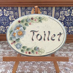 トールペイント☆バラのルームプレートToilet
