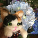 再販三毛猫のブローチmiyu様ご予約品