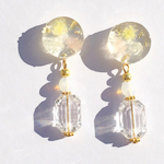 NO.0018 パステルかすみ草レジンピアス、イヤリング