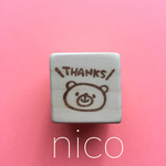 nico＊消しゴムはんこ＊くまのTHANKS！