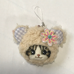 ベージュのクマ耳(キジ白)