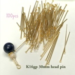 K16GP 鍍金強化分　約100本入　線径0.6㎜　30㎜　Ｔピン