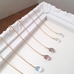 シンプル チェコドロップビーズのアメリカンピアス