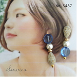 No.S487 きらり✧︎Blue❣︎アシンメトリーピアス
