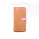 ★ラスト1点のみ★ ナチュラルキャメル & sakura_leather iPhone7 手帳型スマホケース