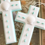 sea  shells cross motif