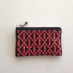 こぎん刺しのコインケース オレンジ