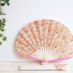 Flower扇子*リバティBetsyAnnオレンジ×ローズ