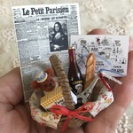 パリのマルシェでお買い物✳︎テディベアといっしょに✳︎赤ワインのセット
