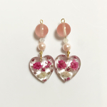 【sale】かすみ草＊ハートピアス・イヤリング