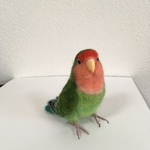 実物大♪羊毛フェルトのノーマルコザクラインコ