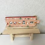 コロコロ芝犬とおにぎりのペンケース ピンク