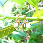 🆕クリアグリーン&パール 〜チェコビーズ