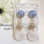 リニューアル♡シェルの 大ぶりピアス/大ぶりイヤリング
