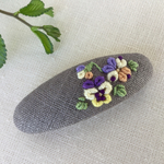 ご注文品 刺繍バレッタSS ビオラ