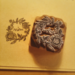 ひまわりのリース merci ワンポイント 消しゴムはんこ